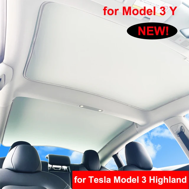 Sun Shades For Tesla Model 3+ Highland 2024 Model Y 2023 Ice Cloth Buckle Sun Pare Glass Front Rear Sunroof Skylight Accessories 1