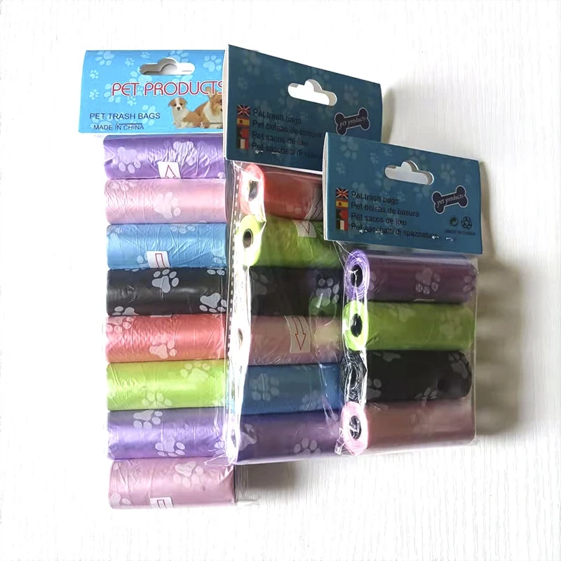 15bag/Roll Dog Cat Poop Bag Collector Pet Pick Up Degradable Garbage Bag Convenient Clean Waste Trash Outdoor Pet Supplies
