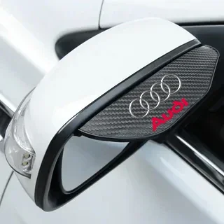 2Pcs Carbon Fiber Car Rearview Mirror Eyebrow Rain Cover For Audi A4 A3 A5 A6 A7 A8 Q3 Q5 Q7 Q8 B5 B6 B7 B8 B9 Q7 8P 8V 8L