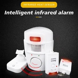 Smart Wireless Home Security Infrared Motion Detector with 105DB Siren Alarm (White)