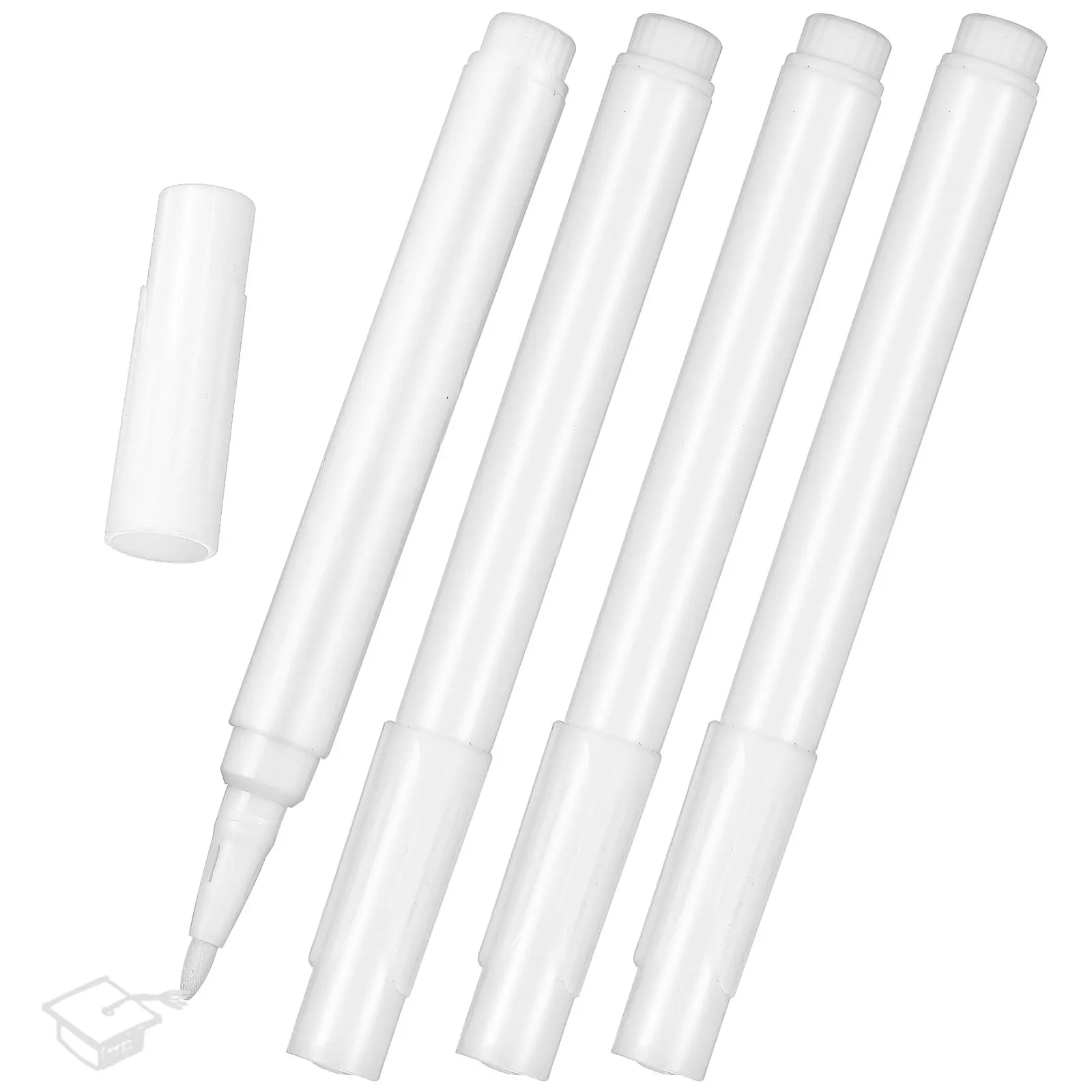 4Pcs 흰색 액체 분필 마커 칠판 유리 창 공예용 지울 수 있는 미세 팁 펜 흰색 분필 마커