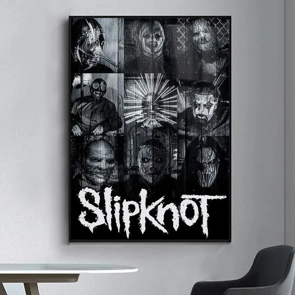 Vintage Posters Poster Prints Rock S-Slipknot Band Posters Fancy Wall Sticker for Living Room Bar Decoration Vintage Decorative Painting Middle