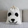 Pet Toy Storage Bag Canvas Storage Animal Stripe Pattern Cotton Laundry Bag Cute Basket Drawstring Dirty Clothes Organizer Bag 4