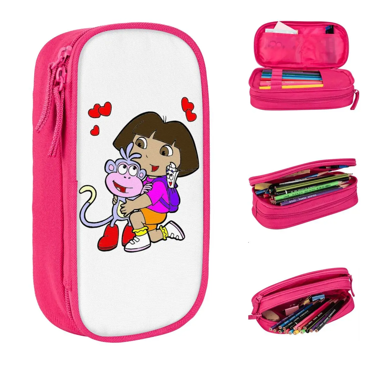 도라와 부츠 연필 케이스 연필 케이스 펜 학생용 대용량 가방 학생 학교 선물 문구