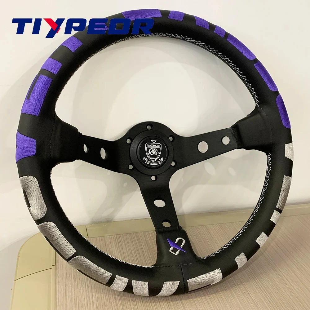 VERTEX 1996 Purple Microfiber Leather Car Steering Wheel