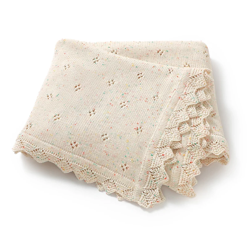 Baby Blankets Knitted 100*80cm Beige Newborn Boy Girl Cotton Dual-Use Stroller Nursery Cuddle Quilts Infant Child Receiving Mats Baby Blankets Knitted 100*80cm Beige Newborn Boy Girl Cotton Dual-Use Stroller Nursery Cuddle Quilts Infant Child Receiving Mats