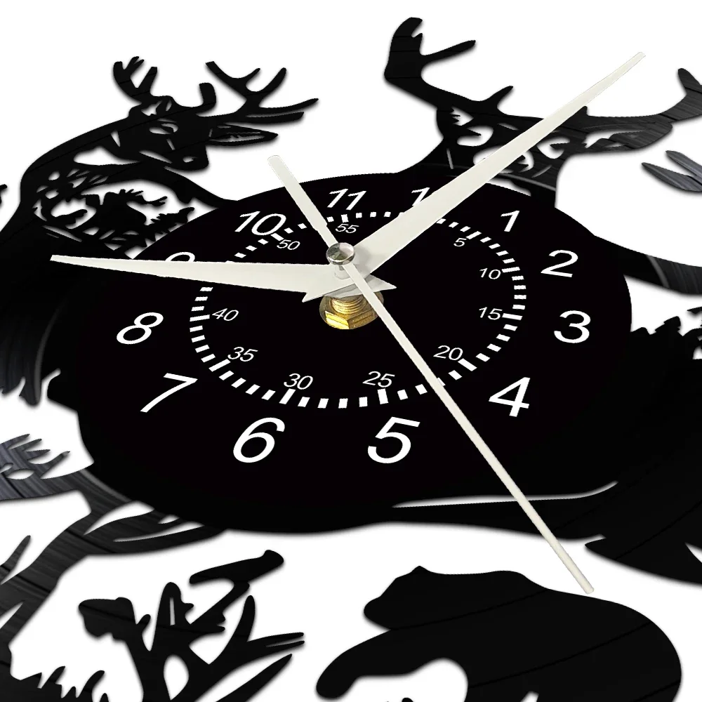 Wild Deer Vinyl Wall Clock – Hunting Home Decor 4