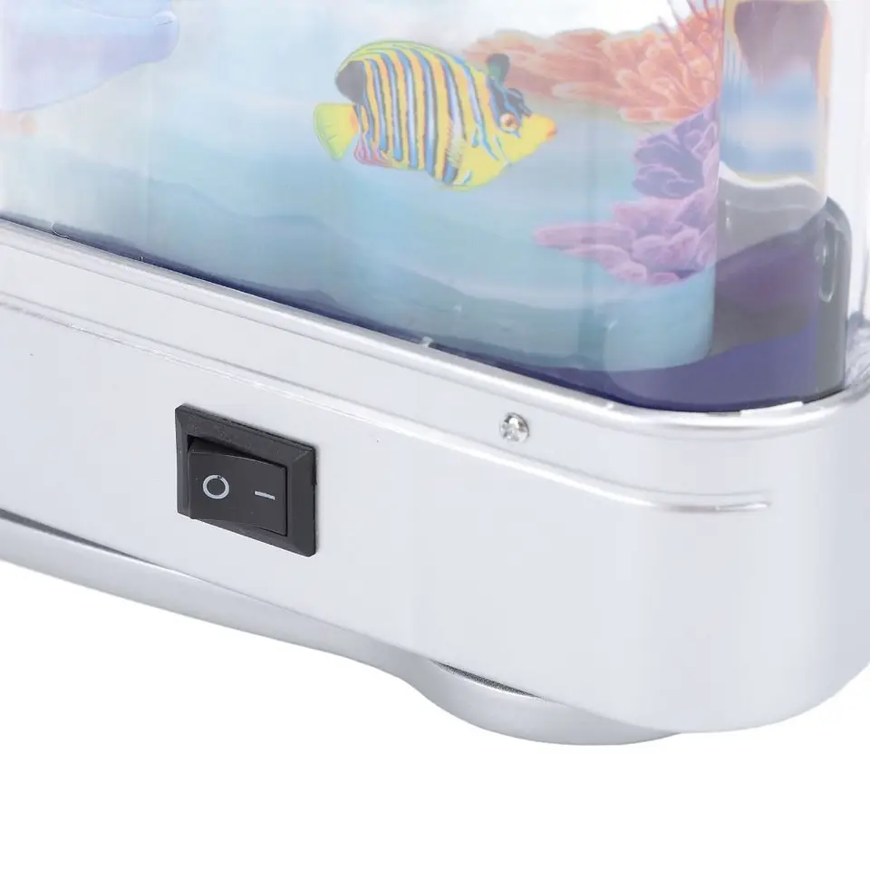 Tokenkuko - Mini aquarium nep aquarium, kunstmatige tropische vissen, decoratieve aquariumlamp, aquariumverlichting, nachtlampje met beweegbare vissen, cadeau voor kinderen