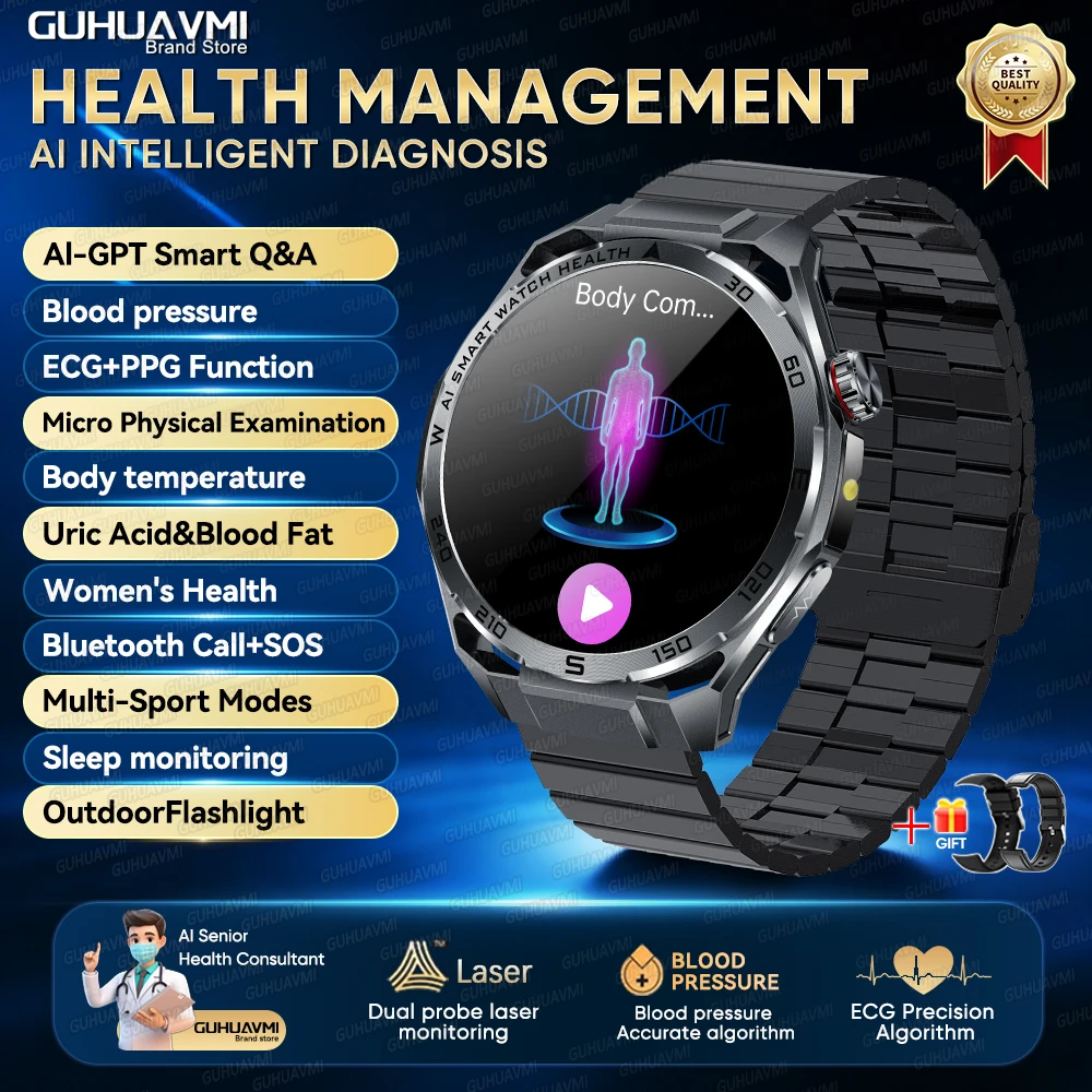 2026 Accurate Diagnosis AI Health Smart Watch ECG Heart analysis thumbnail 11