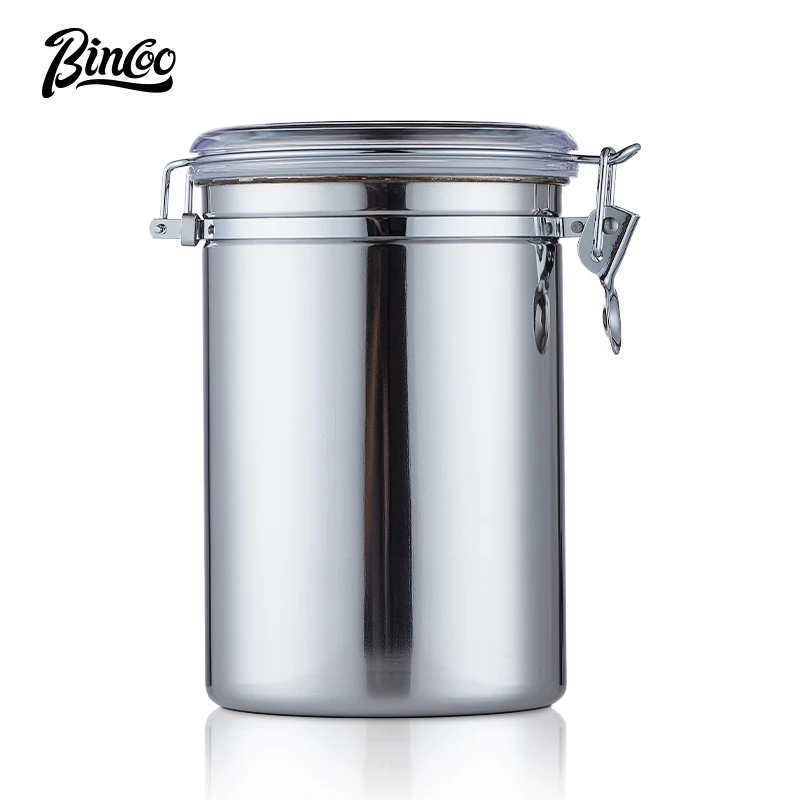 

Coffee bean storage jar Food grade glass sealed container of coffee powder vacuum storage container with spoon
