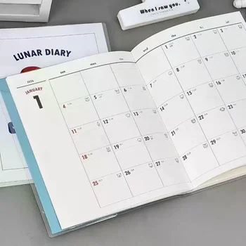 Agenda 2026 Minimalista con Calendario, Diario di Studio per Studenti, Taccuino Retrò, Blocco Note