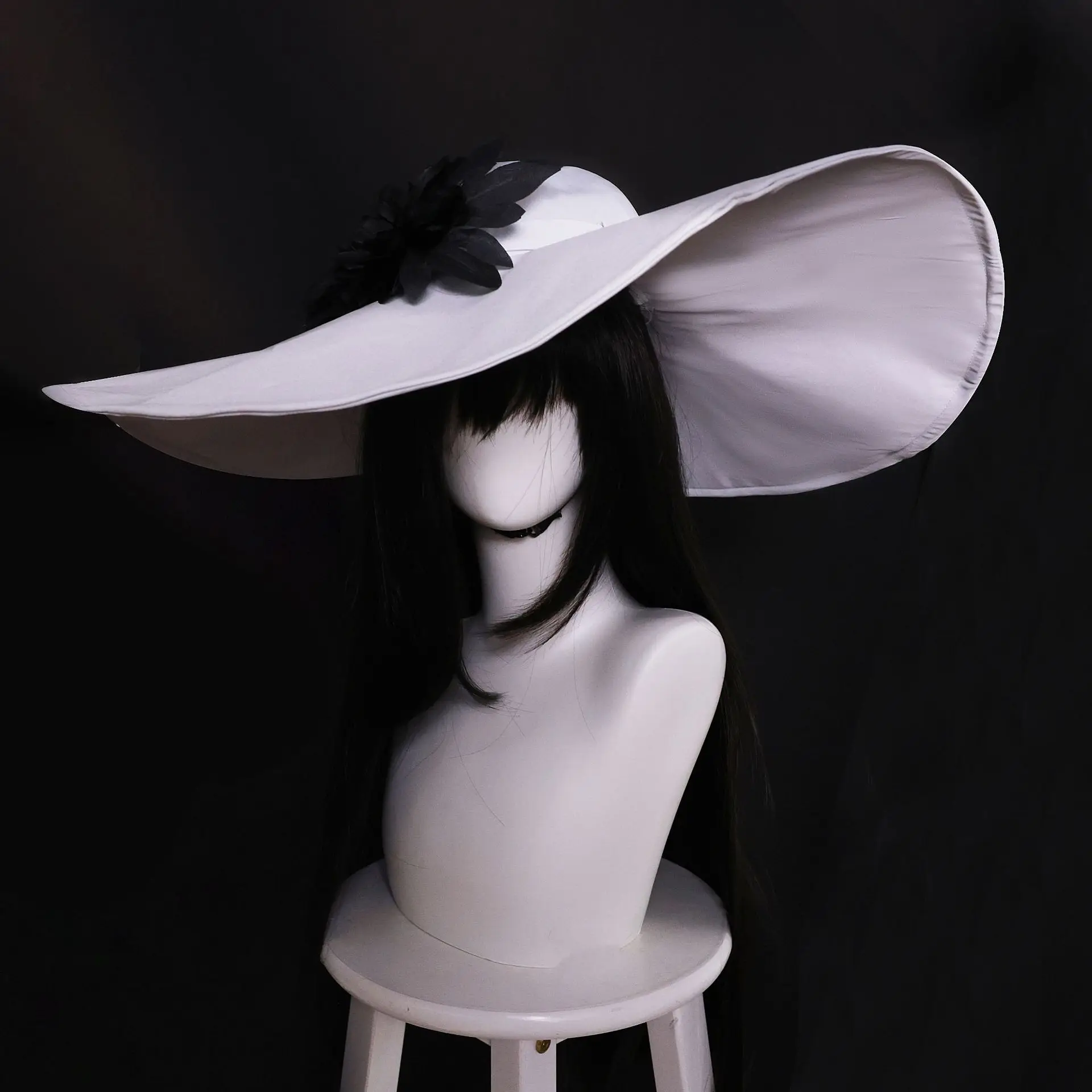 Fantasy White Dress Hat Cosplay Costume