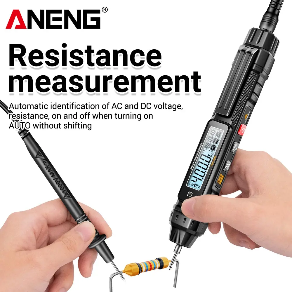 ANENG A3005 Digital Multimeter Pen Type 4000 Counts Professional Meter Non-Contact Auto AC/DC Voltage Ohm Diode Tester Meter