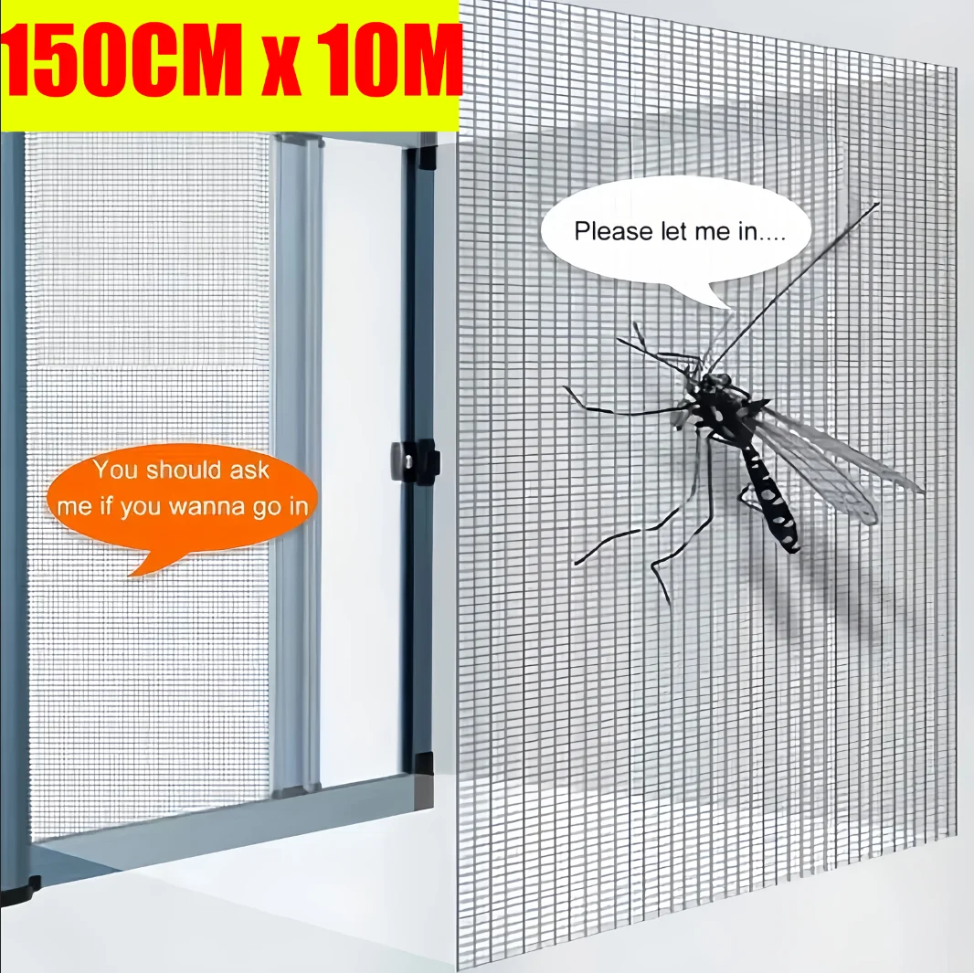 DIY มุ้งลวดขนาดใหญ่ สำหรับหน้าต่าง ป้องกันสัตว์เลี้ยงและยุงแมลง เหมาะสำหรับระเบียง สวน และมุ้งกันแมลงอื่นๆ มุ้งกันยุง มุ้งลวดหน้าต่าง มุ้งกันแมลง มุ้งกันสัตว์เลี้ยง มุ้งกันแมลงระเบียง มุ้งลวดกันยุง ตาข่ายกันแมลง 1