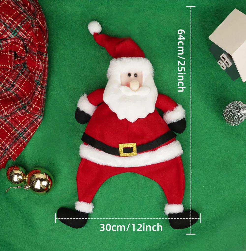 Christmas Hat Cute Santa Claus Hat Long Style Adult Child Soft Santa Cap Christmas Decoration Party Supplies