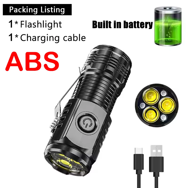 Confezione Da 20 Mini Torce LED Super Luminose – Zoomabile, 3 Modalità (Alta/Bassa/SOS), Impermeabili, Con Clip, Ideali Per Campeggio Ed Emergenza - 4
