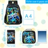 3PCS Dinosaur Backpack for Boys, 16" Kids Bookbag and Lunch Box, Preschool Backpacks for Elementary Students 5