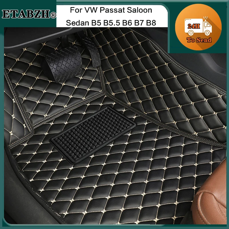 

Custom Car Floor Mats Special Foot Pads Auto Carpets Leather Carpet For VW Passat Saloon Sedan B5 B5.5 B6 B7 B8 Car Accessories