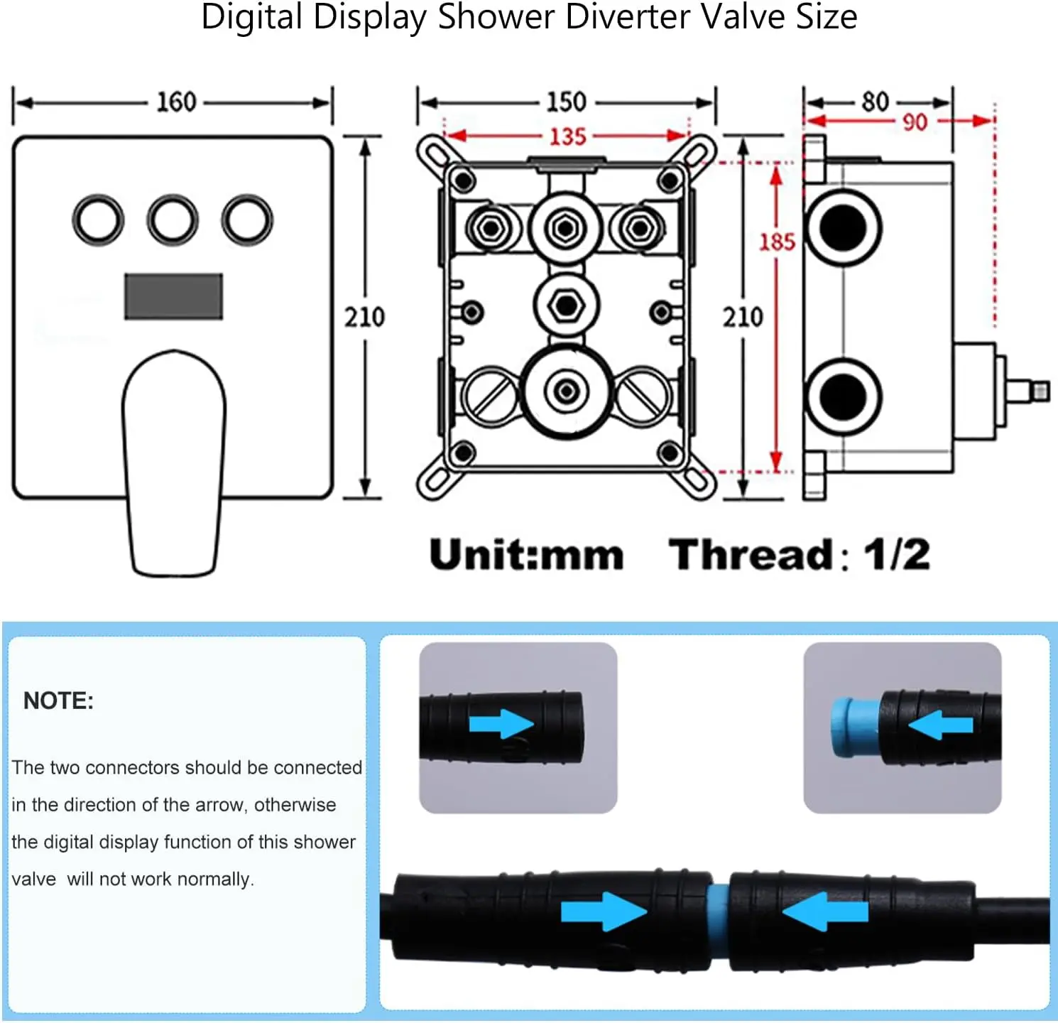 Rain Full Body Shower System Brushed Nickel Bathroom Shower Fixtures Faucet Combo Set 12 & 8 Inch Square Showerhead Temperature