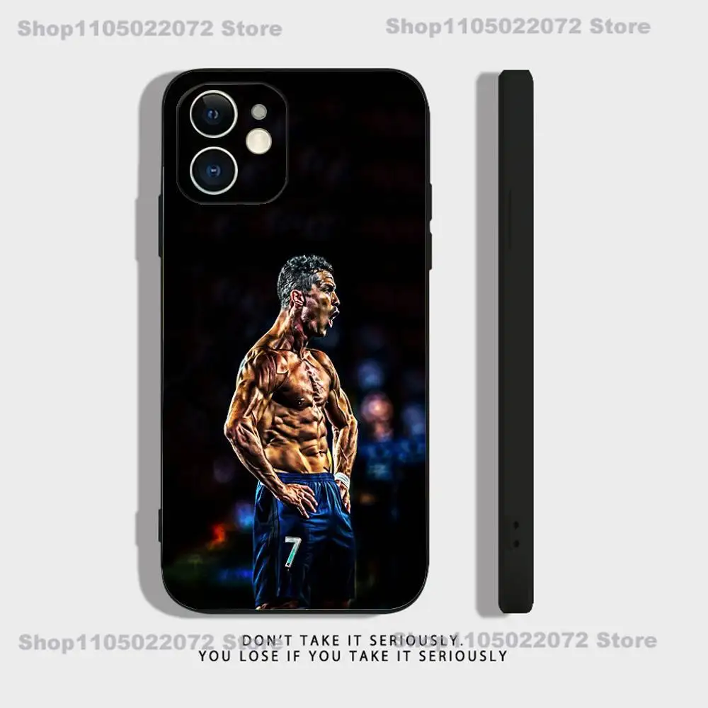 CR7 Football Legend Soft Black Shockproof Phone Case