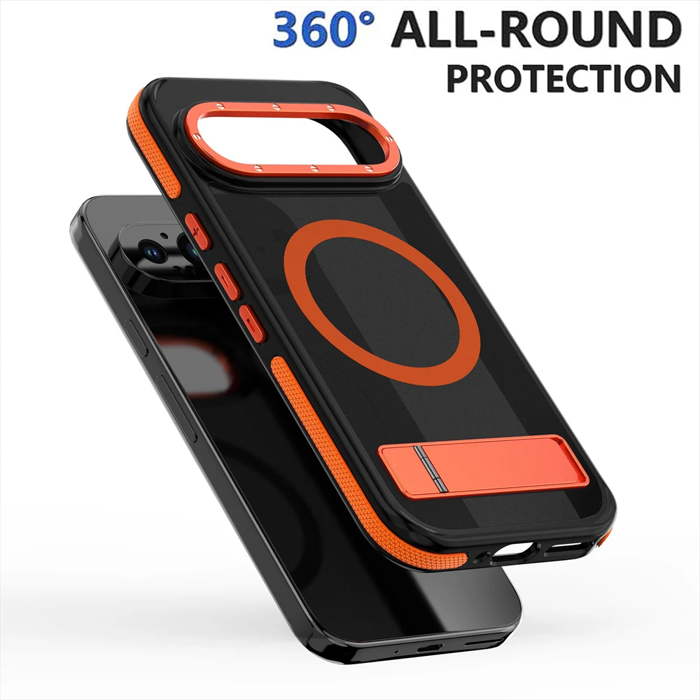 Magnetic Matte Shockproof Armor Phone Case with Magsafe Wireless Charging Compatibility