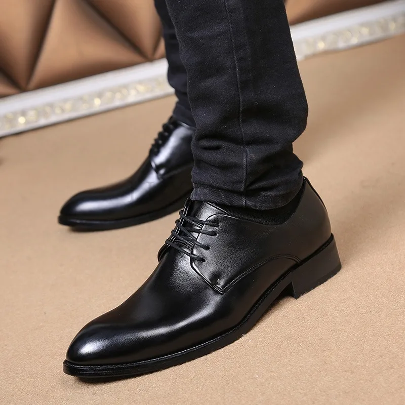 

Роскошные мужские кожаные туфли высокого качества мужские туфли с острым носком оксфорды свадебные кожаные мужские классические туфли 2024 мужские офисные туфли
