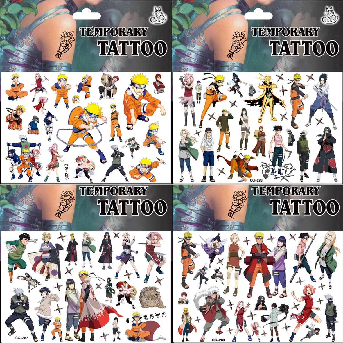 tatuagem de naruto - Compre tatuagem de naruto com envio grátis no  AliExpress version