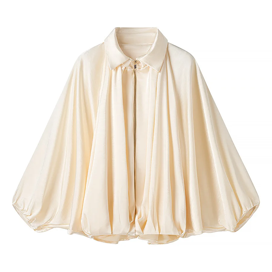 Off-white ver1 lapel zipper pleats