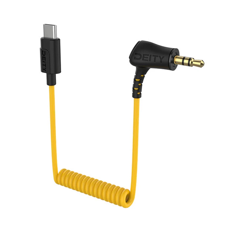 Aputure Deity C21 3.5mm TRS to USB-C Coiled Audio for Timecode TC-1 Microphone Cable Camera Studio Accessories