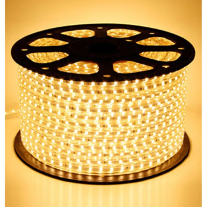 흰색 Led 빛 스트립 220V SMD 5050 60Led/m IP67 방수 따뜻한 흰색 LedStrip 220V 볼트 Led 스트립 빛 방 침실 220V