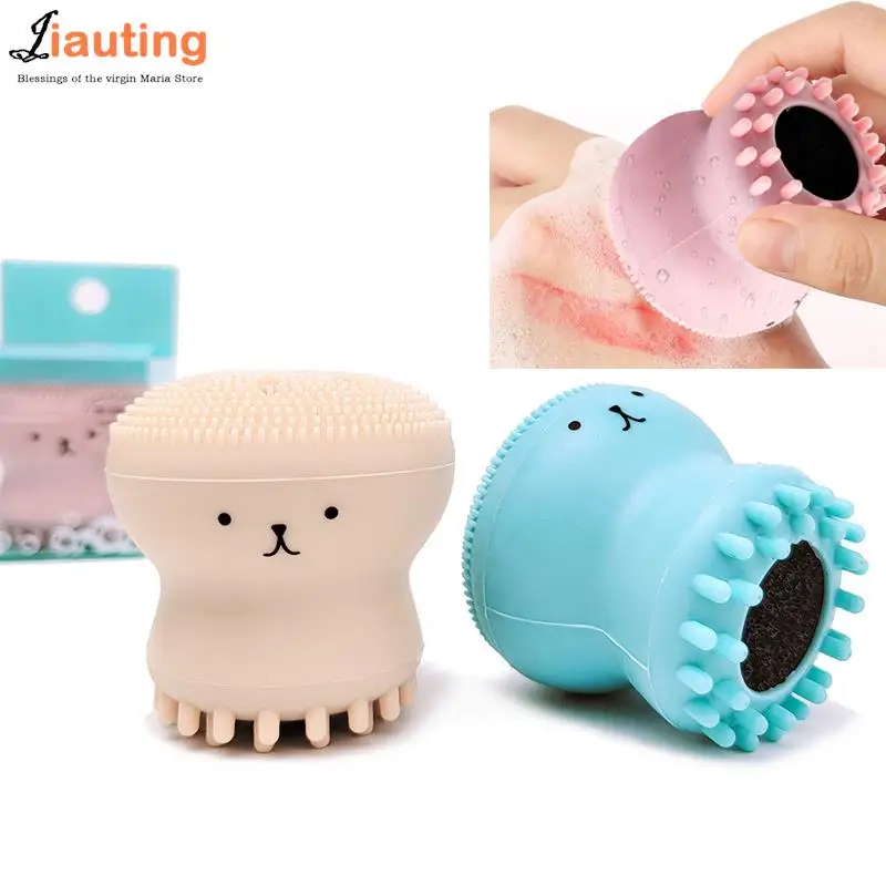 Silicone Facial Cleansing Brush Face Clean Devices Facial Massager Skin Cleaner Sonic Vibration Deep Pore Cleaning Skincare Tool