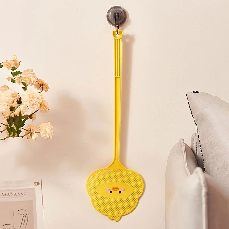 1pc Cute Cartoon Fly Swatter-Extended Handle & Durable Thickened Design-Kills Mosquitoes Easily fly swatter