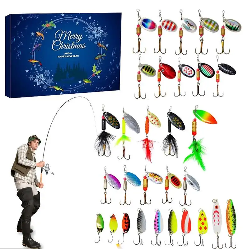 

24 шт., новогодний календарь для рыбалки