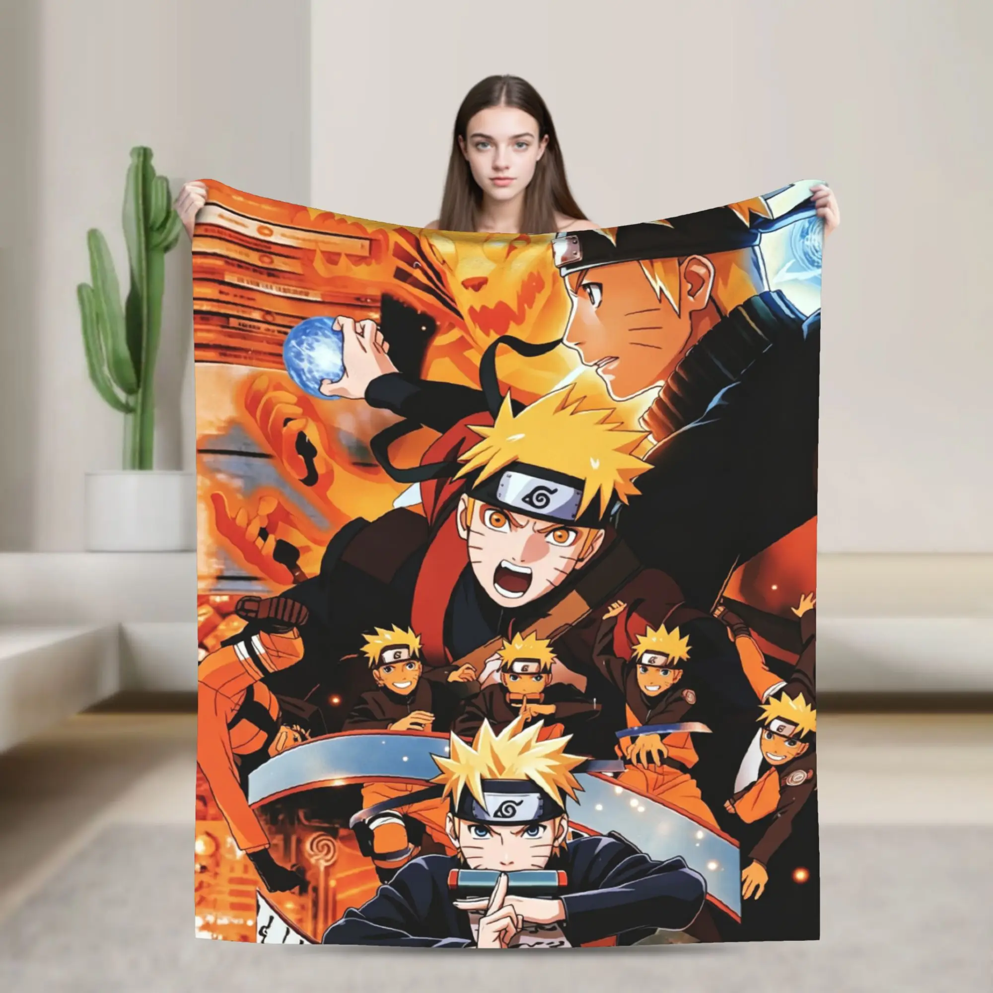 Luxurious Naruto Inspired Soft Fleece Blanket - Warm Flannel Manga Throw