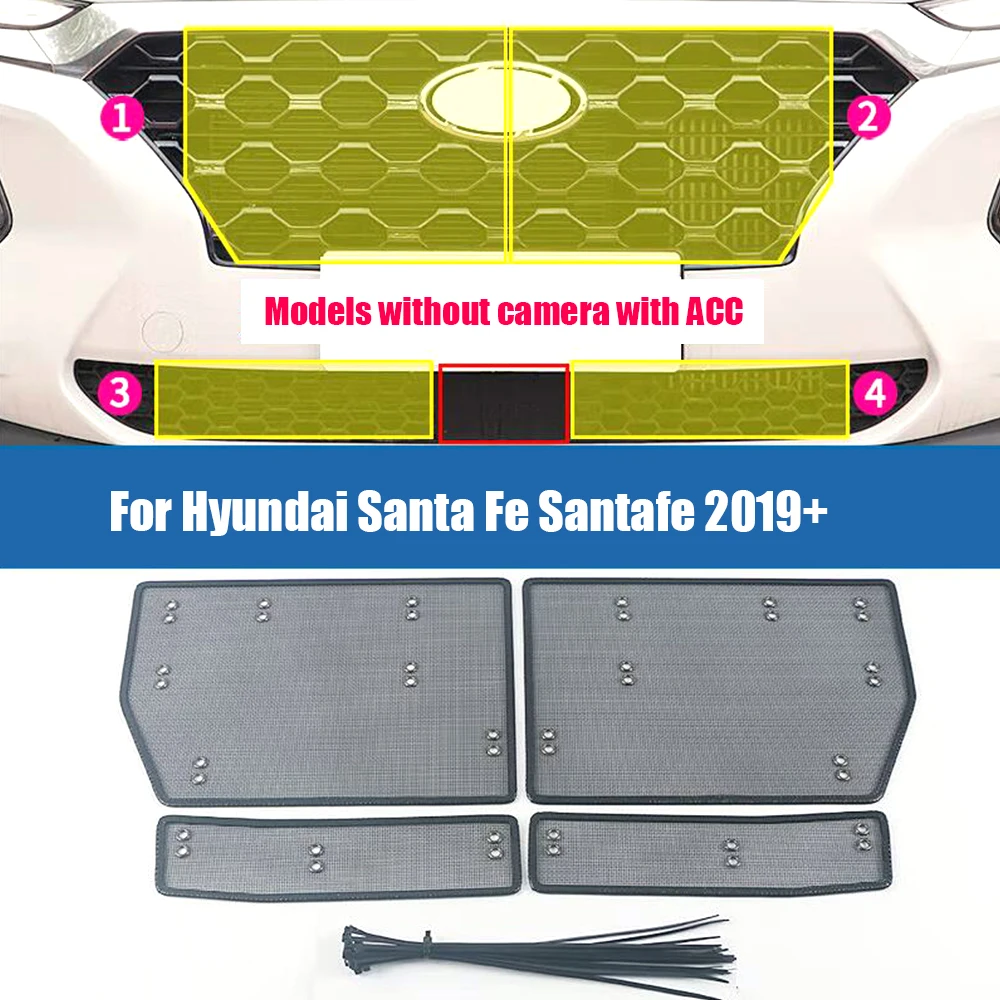 

Сетка-радиатор из нержавеющей стали для Hyundai Santa Fe Santafe 2019 +