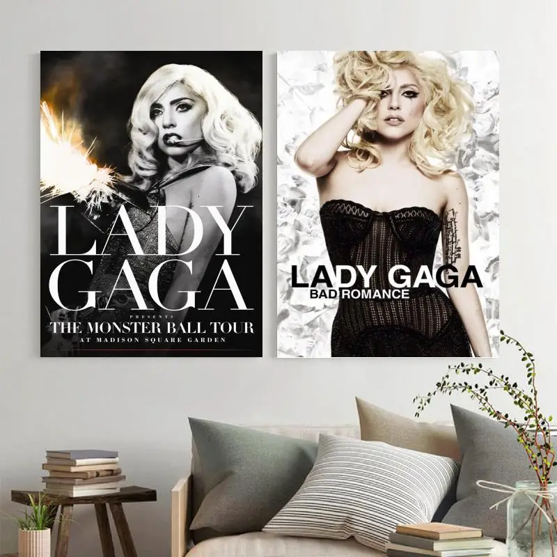 

Lady Gaga Rapper Music Male Pop Singer Canvas Art Poster and Wall Art Picture Print Modern Family bedroom Decor Posters