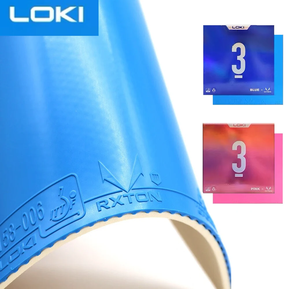 

LOKI RXTON 3 MAX BLUE PINK Table Tennis Rubber Pimples-in Tacky COLORFUL RXTON Ⅲ Ping Pong Rubber 1piece