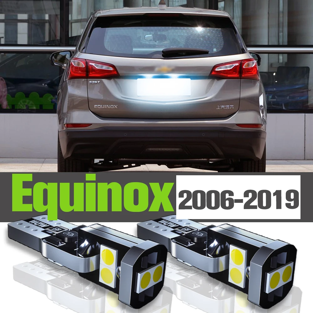 2x LED License Plate Light Accessories Lamp For Chevrolet Equinox 2006