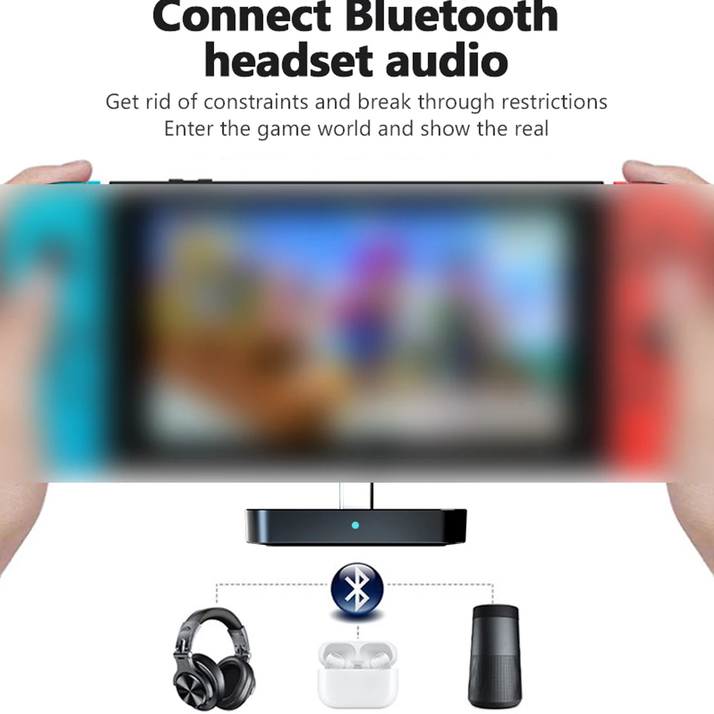 USB Type C Wireless Bluetooth Audio Transmitter Adapter USB Dongle For Nintendo Switch PS4 TV PC Bluetooth Adapter Bluetooth Audio Receiver Bluetooth Transceiver Adapter Audio Adapter Bluetooth Aux Adaptor