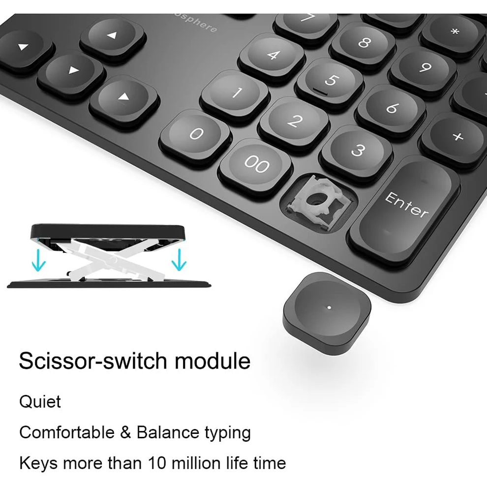 Bluetooth duplo, Teclado numérico, Entrada de dados, Externo