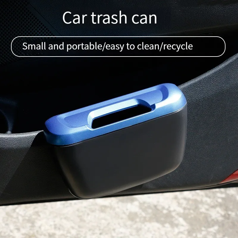 Car Trash Can Car Trash Bag Plastic Mini Car Trash Auto Rubbish Dustbin Trash Can Garbage Dust Case Box