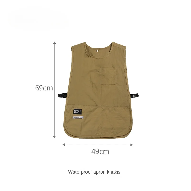 Apron Waterproof and Oil-proof Kitchen Catering Coverall for Men Coffee Milk Tea Dessert Shop Work Clothes for Women