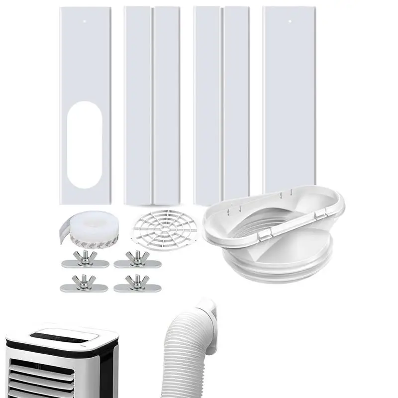 

Adjustable Air Conditioner Portable AC Window Kit Slide Plate Tube Connector Wind Shield Adaptor For Vertical Or Horizontal Wind