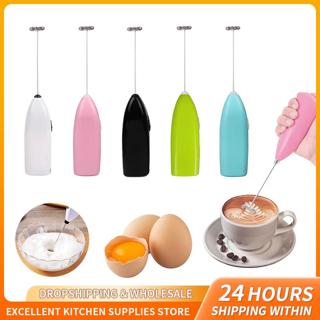 Silicone Stainless Steel Hand Whisk Mixer Egg Beater Milk Drink Coffee Whisk  Mixer Egg Beater Foamer Stirrer Kitchen Tools - AliExpress