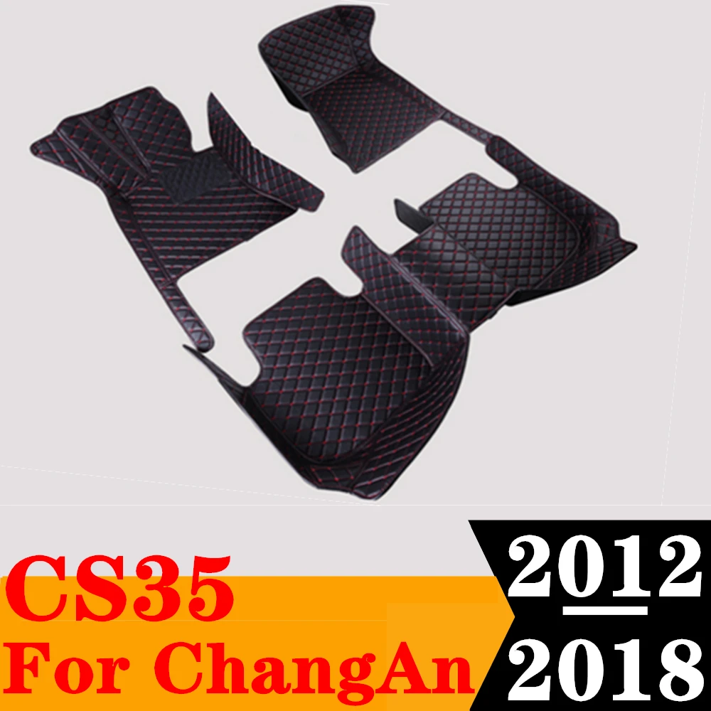 

Sinjayer Waterproof Leather Custom Fit Car Floor Mats Front & Rear FloorLiner Auto Parts Carpet Mat For ChangAN CS35 2012-2018