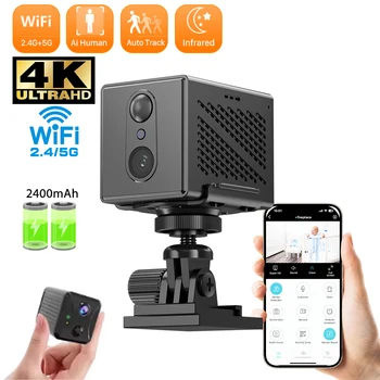 Mini Security Wifi Camera Built-in battery UHD Surveillance Camera Night Vision Detection Low Power Voice Intercom CCTV Camera 1