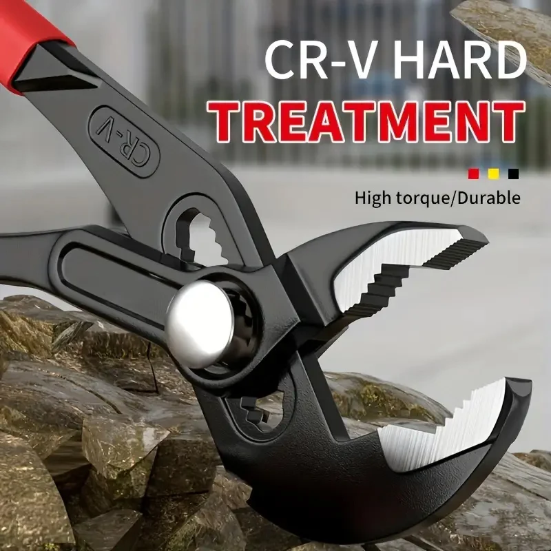 Quick-Adjust Multi-Use Water  Pliers - Forged, Comfort-Grip, Anti-Rust, Large Opening  Versatile Plumbing Tasks 3