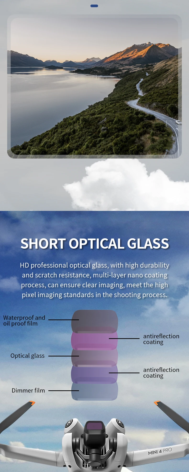 Description Picture 4 of itemFor DJI Mini 4 Pro Lens Filter UV CPL ND Star Night NDPL Polarizer Lenses Set for DJI Mini 4 Pro Drone Filters Kit Accessories