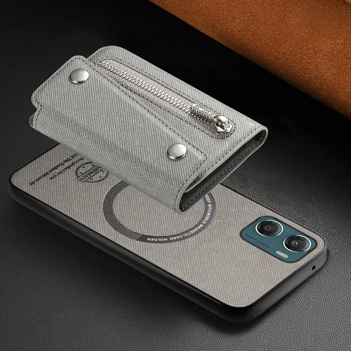 Zipper Leather Wallet Cover - Premium 2-in-1 Design