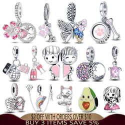 925 Sterling Silver Tree Of Life Pendant Drawing Board Charms Beads For Original Pandora Bracelet Bangle Making Female Jewelry